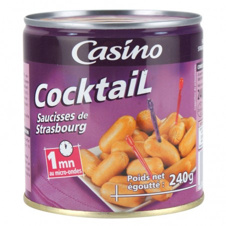 CASINO Cocktail Saucisses de Strasbourg 240g