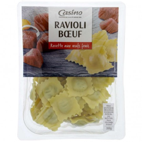 CASINO RAVIOLI BOEUF Recette aux oeufs frais 300g